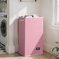 SOLEDI Laundry Hamper with Lid 100L Large & Tall Collapsible Laundry Basket, Clothes Hamper with Bag Removable Easy to Carry, Dirty Hampers for Bedroom, Bathroom, Dorm, College, Pink