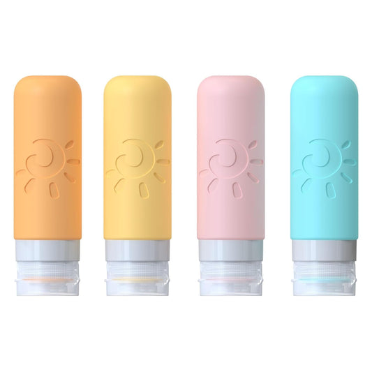 Travel Bottles - TSA Approved 3oz Leak Proof Containers for Toiletries (Multicolored)