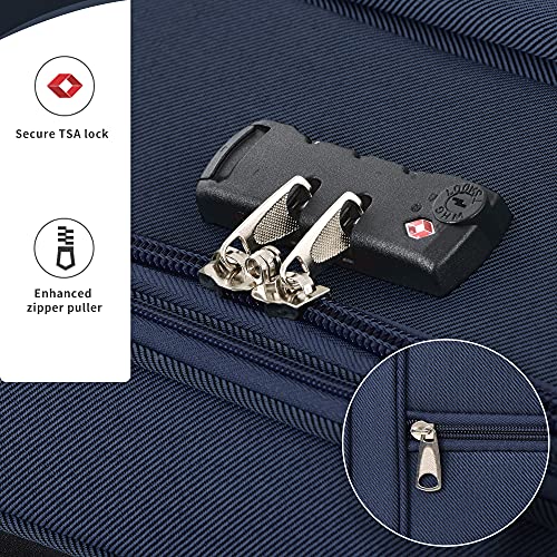 Softside Luggage Set Softshell Lightweight 3 Piece Spinner Suitcase (3 Count)