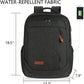KROSER Laptop Backpack Large Computer Backpack Fits up to 17.3 Inch Laptop with USB Charging Port Water-Repellent Travel Backpack Casual Daypack for Business/College/Women/Men-Charcoal Black - Roamly