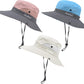 Rosoz Ponytail Sun Bucket Hats for Women UV Protection Foldable Mesh Wide Brim Hiking Beach Fishing Summer Safari
