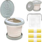 Travel Potty for Toddler, Portable and Foldable Toilet, Apply to Seat Emergency Toilet for Car, Camping, Outdoor, Indoor (grey, large)