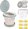 Travel Potty for Toddler, Portable and Foldable Toilet, Apply to Seat Emergency Toilet for Car, Camping, Outdoor, Indoor (grey, large)