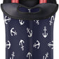 Nautical Anchors 2 Bottle Wine Carrier Tote Bag Insulated Wine Bottles Neoprene Bag with Secure Carry Handle Portable Wine Cooler Bag for Travel Picnic Beach