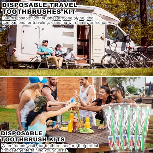 Disposable Toothbrushes with Toothpaste and Floss (100 Count)