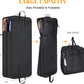 Univivi Hanging Garment Bag for Travel, 60" Heavy Duty Suit Bags, Extra Capacity Hanging Clothes Bag for Closet Storage, Dress Cover with Handles and Buckle Straps for Suit, Coat, Jacket