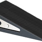 Shackcom Rubber Door Stopper Wedge, 1 Pack Black Heavy Duty Door Stop Suitable for All Floor Types, with Stainless Steel Hangers for Easy Storage, Prevents Unwanted Slams and Bumps