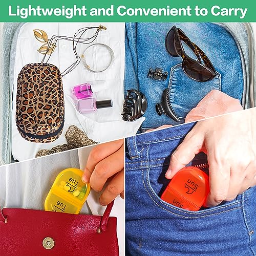 Weekly Travel Pill Organizer 2 Times a Day AM PM Rainbow Pill Box