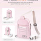 Inateck Sling Bag X-Row with RFID Blocking, Spacious Crossbody Shoulder Chest Everyday Carry Bag with Quick-adjust Strap, Water-resistant Sling Backpack for Men, Women, Travel, Cycling, Hiking, Pink