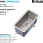 KRAUS Standart Pro 10-inch Undermount Single Bowl 16 Gauge Stainless Steel Bar Kitchen Sink, KHU101-10