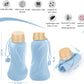 Collapsible Water Bottles 2 Pack,Leak Proof,Reuseable BPA Free Silicone Foldable Water Bottles,Durable Lightweight for Travel Gym Camping Hiking,Compact Size Portable Sports Water Bottle (Pink&Blue)