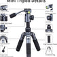 Portable Desktop Mini Tripod with Panning Handle, 20" / 52cm Desk Tabletop Aluminum Alloy with 360° Ball Head, Compact Tripod for DSLR Camera Video Camcorder, Load up to 13lb / 6kg