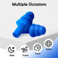 100 Pairs Ear Plugs for Sleeping Noise Cancelling, Reusable Silicone Sound Blocking Earplugs, Waterproof Noise Reduction Ear Plugs for Shooting, Swimming, Concerts, Snoring