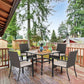Wicker Patio Dining Chairs Set of 4 with Removable Cushions