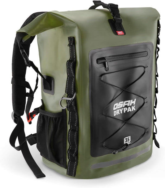 Waterproof Backpack Dry Bag 35L/55L/85L – Heavy Duty Roll-Top Hiking Backpack for Travel, Kayaking, Boating, Camping, Rafting and Fishing