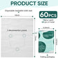 60 Pcs Disposable Flushable Paper Toilet Seat Covers Travel Supplies Essentials for Airplane, Public Restrooms, Bathroom, Hotels, Camping, Kids or Adults