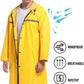 Mens Long Hooded Safety Rain Jacket Waterproof Emergency Raincoat Poncho