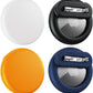 Compatible for Air Tags-4 Pack Apple Kids Hidden, for Airtag Holder for Kid, for AirTag Hidden Kids Holder with Invisible Pin, Anti Lost, for Kid, Elderly,Luggage,Clothing(Black Navyblue Orange White)
