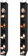 MAX Houser 10-Shelf Hanging Shoe Shelf Organizer, Hanging Shoe Storage for Closet,Pack of 2 (Black)