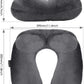 UROPHYLLA Inflatable Travel Pillow, Soft Velvet Inflatable Neck Pillow for Traveling, Airplanes, Train, Car, Office with Compact Bag, Breathable Washable Cover, Suit for Adults Sleeping - Grey