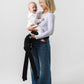 Mabē Monarch Ergonomic Baby Carrier – Premium Cotton Soft Structured Newborn to Toddler Carrier with Hip-Healthy Design, 3 Carry Positions (7-35lbs), Lightweight & Breathable, (Ebony)