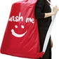 HOMEST 2 Pack XL Wash Me Travel Laundry Bag with Strap, Dirty Garments Organizer, Large Enough to Hold 4 Loads of Clothes, Easy Fit a Hamper or Clothing Basket, Black and Red