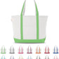 CB STATION Medium Classic Canvas Tote Bag for Women, Top Zipper Closure, Outer Pocket, Daily Essentials, Groceries, Traveling