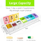 Extra Large Weekly Pill Organizer 2 Times a Day - Remtise Am/Pm Daily Pill Case Medicine Organizer, Push Button 7 Day Pill Box for Pills/Vitamin/Cod Liver Oil/Supplements (Rainbow)