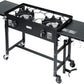 Barton Outdoor Camping Propane Double Burner Stove 2 Folding Cook Cooking Station Stand Picnic BBQ Grill 58,000 BTU, Black