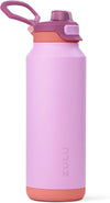 ZULU Powerfill Pro 40oz Stainless Steel Water Bottle with Quick Fill Lid, Triple Walled Vacuum Insulated Metal, Leak Proof Locking Lid, Sip and Chug, Reusable BPA Free, Sherbert - Roamly