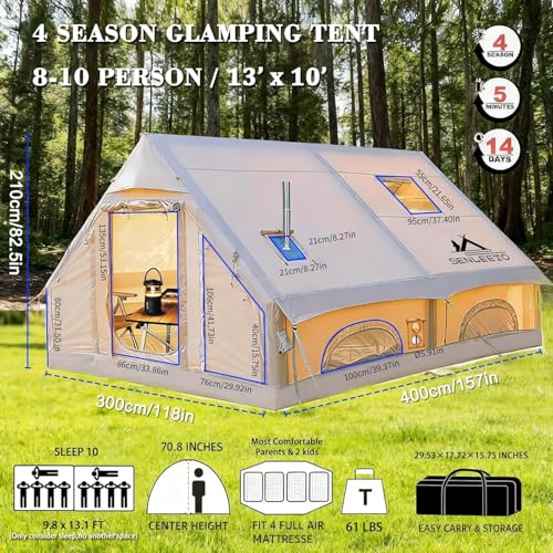 13' x 10' Large Inflatable Tents for Camping 8