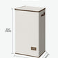 SOLEDI Slim Laundry Hamper with Lid, Narrow Laundry Basket with Removable Bags, Dirty Clothes Hamper with handle, Small Hamper perfect for Laundry room, Bathroom, Bedroom, Small spaces. 70L Beige