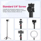 VIJIM MT-79 Extendable Photography Light Stand, 81" Portable Adjustable Light Tripod with 1/4" Screw, 360° Ball Head Camera Phone Tripod for Continute Output Lighting, Webcams, Cameras,for Pocket3