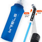 Folding Soft Flask Portable Collapsible Running Lightweight Water Bottle for Outdoor Sports,Travel with Mouthpeice Cover