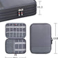 Electronic Cable Organizer Bag - Portable Travel Double Layers Electronic Digital Accessories Storage Pouch Bags for SD Card Case, USB Flash Drive,Charging Cords, USB Charger, Mini Tablet