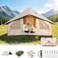 Inflatable Camping Tents 8-10 Person,129 Square Feets Large Inflatable Camping Tent with Stove Jack,Blow up Tent with Mesh Windows & Pump