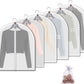 Plastic Garment Bags Clothing Storage Bags Hanging for Closet Storage Cloth Bags with Zipper for Suit,Dress, Coat Travel Closet Clear Garment Bags Dust Garment Cover-24"X31"/6 Pack