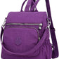 MINTEGRA Women Shoulder Backpack Multi-Pocket Nylon Purse Large Capacity Waterproof Casual Daypack