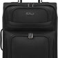 U.S. Traveler Lightweight Rolling 20" Carry On Luggage Softside Suitcase, Black, 4 Wheel