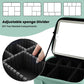 Travel Makeup Bag with LED Mirror and Light Makeup Travel Bag Organizer Portable Cosmetic Brush Organizer Bag with Adjustable Dividers for Cosmetics Makeup Brushes Toiletry (Light Green)