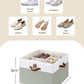 StorageWorks Shoe Organizer for Closet, Fits up to 16 Pairs, Shoe Cubby Storage Containers with Adjustable Dividers and Clear Cover, Green & White