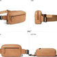 2L Fanny Packs Everywhere Belt Bag Small Fashion Crossbody Waist Pack Faux Leather Waterproof Sling Chest Bag For Women Tan