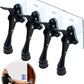 Door Stopper with Adhesive Bracket Stickers, No Drilling or Tools Needed, Available for All Doors, Door Holder, Heavy Door Stop, KickDown Door Stoppers, Bottom of Door by HASHI (Black/Bracket 4pack)
