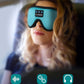 LC-dolida Sleep Headphones, Sleep Mask Bluetooth Wireless Music Eye Mask, Sleeping Headphones for Side Sleepers Sleep Mask with Bluetooth Headphones Ultra-Thin Stereo Speakers Perfect for Sleeping