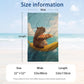 WZOMT Cute Capybara Beach Towel, Capybaras Gifts for Capybaras Lovers, Funny Capybara Eating Pizza On A Banana Boat Print Bath Towels, Soft Quick Dry Swim/Surf/Pool Towel Oversized 32x52 Inch