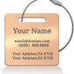 （2-Pack） Stainless Steel Custom Luggage Tags - Laser Engraved Personalized Travel Tags - Custom Name Identification Tags: for Suitcases, Backpacks, Bags and More (Rose Gold)