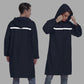 Mens Long Hooded Safety Rain Jacket Waterproof Emergency Raincoat Poncho