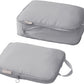 tianzong Compression Packing Cubes for Suitcases, Luggage Organizer Bags Set for Travel (Grey, 2 Pack Large)
