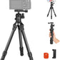 NEEWER TP09 Carbon Fiber Mini Tripod Compatible with iPhone, 20" Lightweight Compact Travel Desktop Tripod Stand with Ball Head, Phone Holder, Remote for Phone DSLR Camera Video Camcorder Webcam