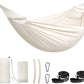 Chihee Cotton Hammock Large Soft Breathable Camping Hammock Holds Up to 660lbs Portable Tree Hammocks with Detachable Spreader Bar Pillow 2 Strong Webbings 2 Carabiners Patio Garden Indoor Outdoor